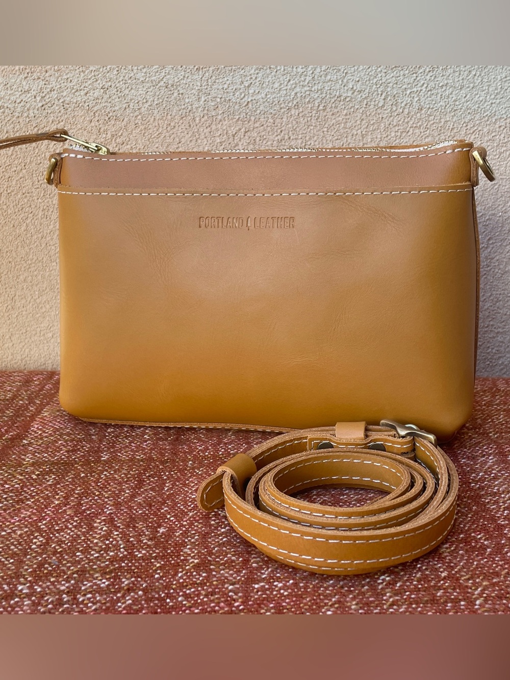 Portland Leather Poppy Purse in MANGO PLG